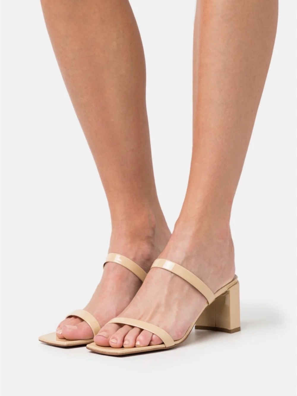 BY FAR Tanya beige heeled sandal